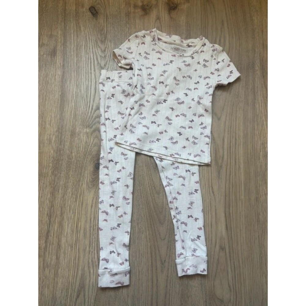 Penelope Mack Organics Floral Pajama Set Girls 4T Organic Cotton Pointelle